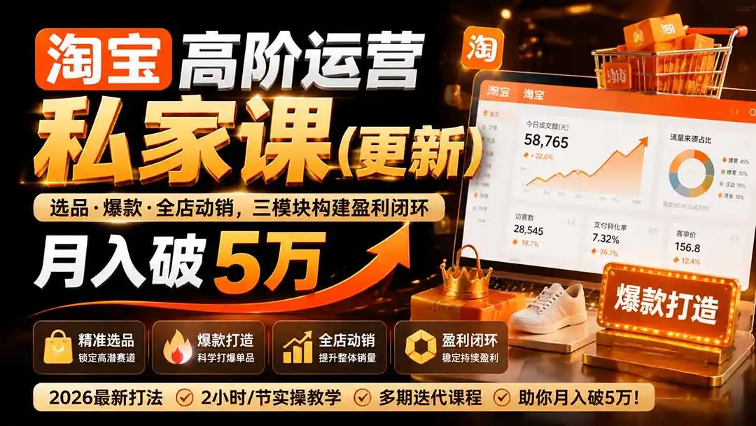 淘宝高阶运营私家课(更新26年-钱途社