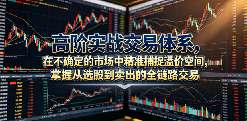 高阶实战交易体系，在不确定的市场中精准捕捉溢价空间，掌握从选股到卖出的全链路交易心法（更新6月）-钱途社