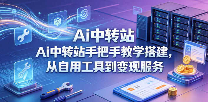 Ai中转站手把手教学搭建，从自用工具到变现服务-钱途社