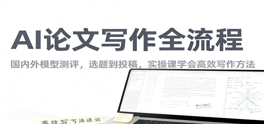 AI论文写作全流程，国内外模型测评，选题到投稿，实操课学高效写作方法-钱途社