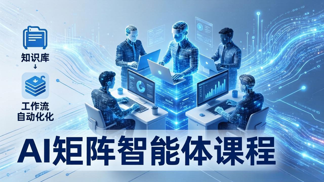 AI矩阵智能体实战：100个数字员工批量生产内容，文本知识库+工作流自动化全搞定-钱途社