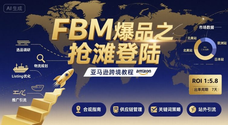 FBM爆品之抢滩登陆-亚马逊跨境教程-钱途社