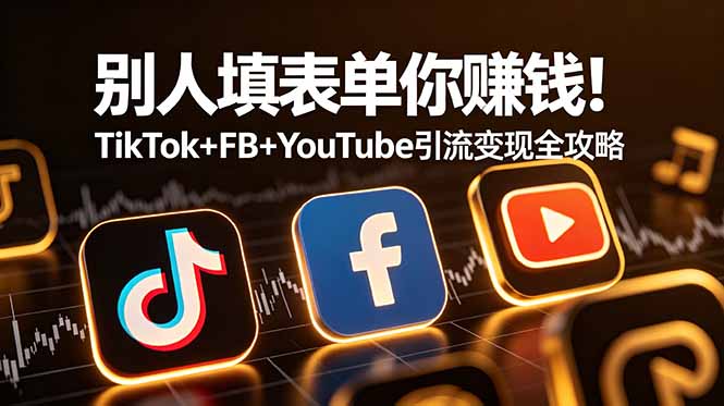 别人填表单你赚钱！TikTok+FB+YouTube 引流变现全攻略【原创双语字幕】-钱途社