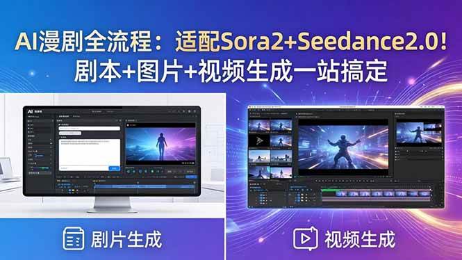 （18400期）AI漫剧全流程：适配Sora2+Seedance2.0！剧本+图片+视频生成一站搞定-钱途社
