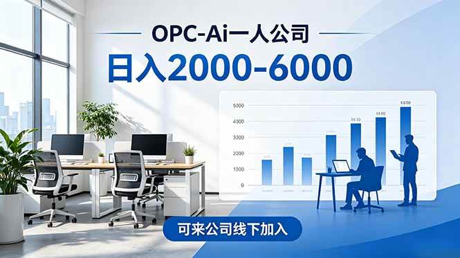 （18809期）2026创业新风口—OPC一人公司模式震撼首发！日收益2000-6000+，项目绿色长久，安全稳健，合…-钱途社