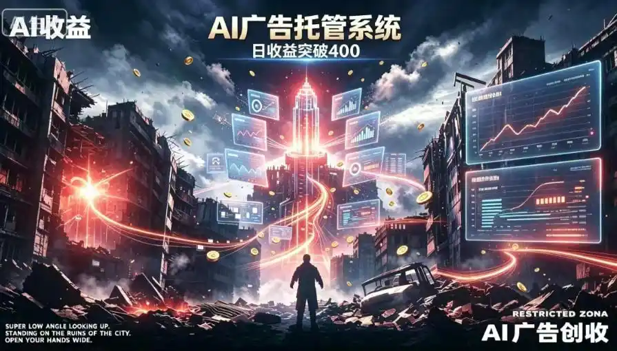 AI智能广告，全自动化运行，单日可达400+，小白新手0基础上手【揭秘】-钱途社
