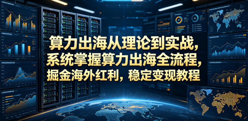 算力出海从理论到实战，系统掌握算力出海全流程，掘金海外红利，稳定变现教程-钱途社
