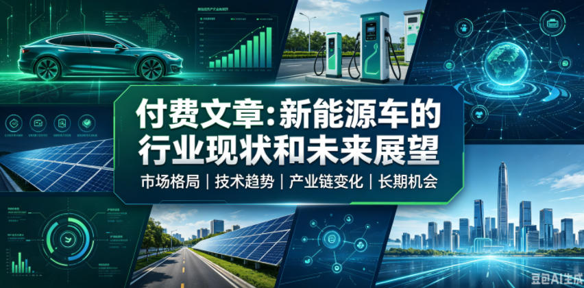 付费文章：新能原车的行业现状和未来展望-钱途社