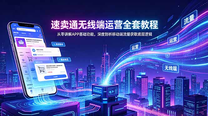 速卖通无线端运营全套教程，从零讲解APP基础功能，深度剖析移动端流量获取底层逻辑-钱途社