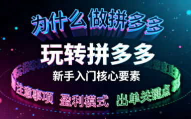 新手小白如何做拼多多-钱途社