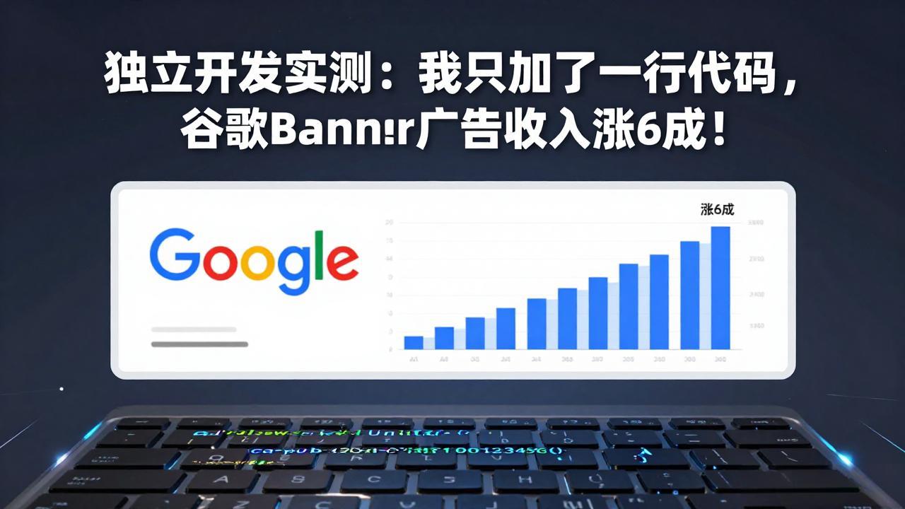 付费文章：独立开发实测：我只加了一行代码，谷歌Banner广告收入涨6成！-钱途社