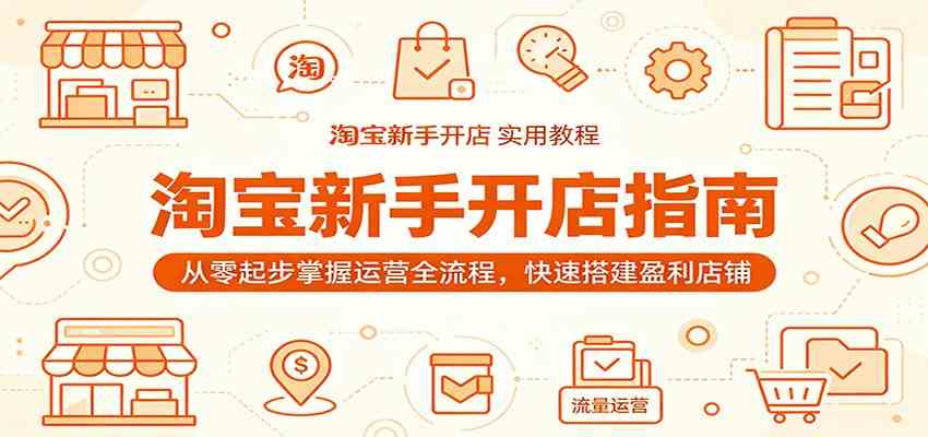 淘宝新手开店指南：从零起步掌握运营全流程，快速搭建盈利店铺-钱途社