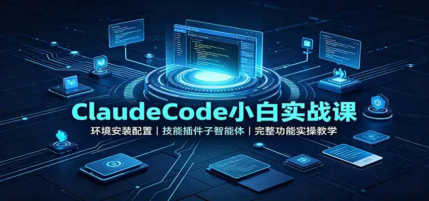 ClaudeCode小白实战课：环境安装配置，技能插件子智能体，完整功能实操教学-钱途社