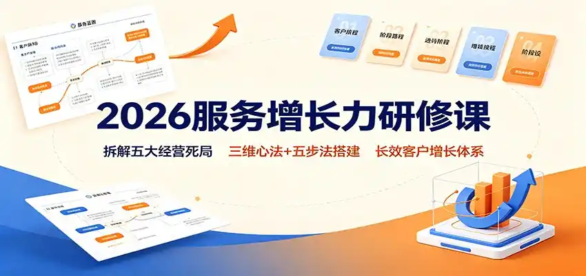 2026服务增长力研修课：拆解五大经营死局，三维心法+五步法搭建长效客户增长体系-钱途社