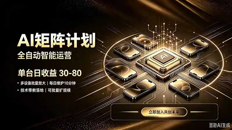 AI智能对话，矩阵规模化创业，全程技术扶持，长久稳定，日入800+-钱途社