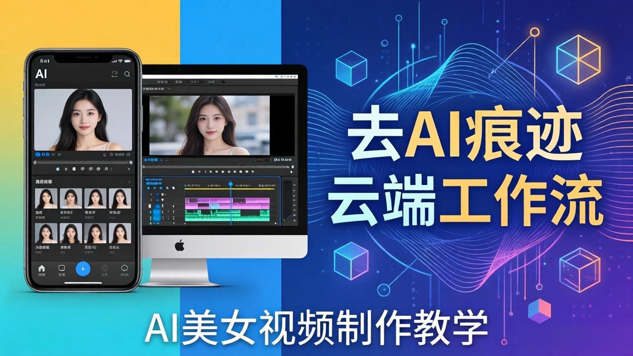 AI美女视频制作教学:去AI痕迹,云端工作流出图,手机电脑均可,不需要配置-钱途社