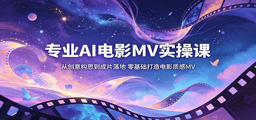 专业AI电影MV实操课：从创意构思到成片落地，零基础打造电影质感MV-钱途社