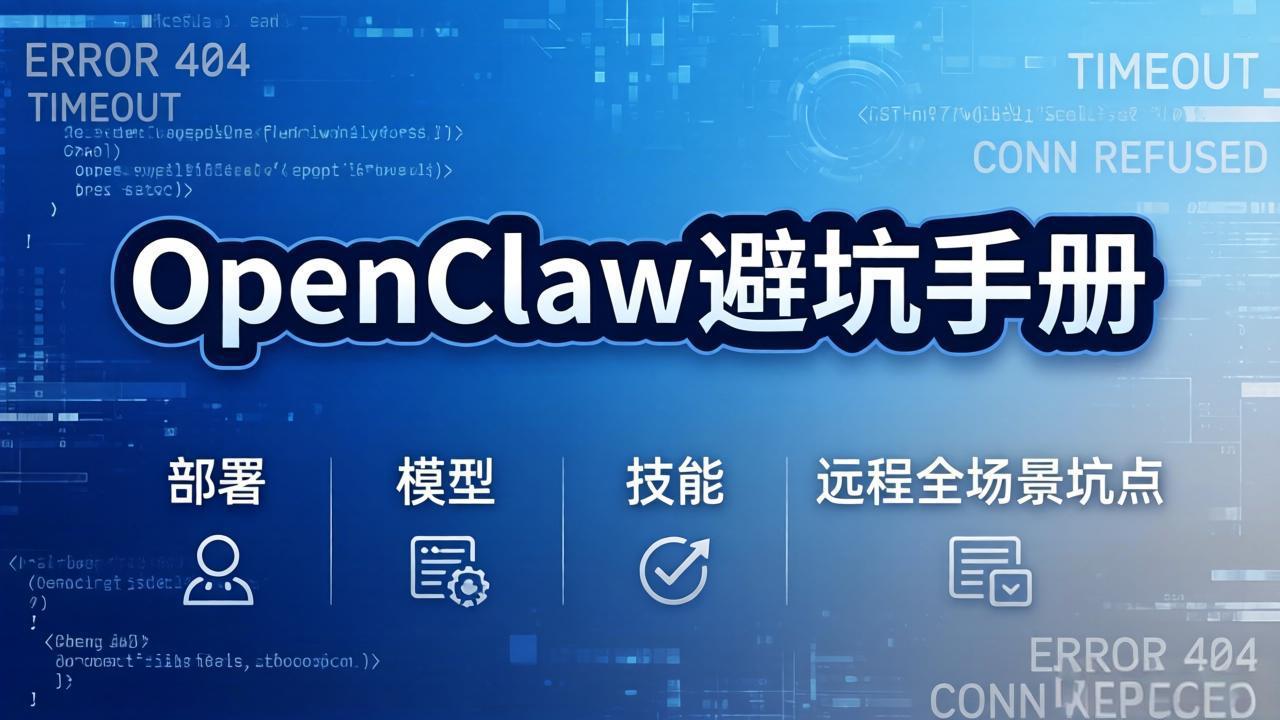 OpenClaw避坑手册：部署+模型+技能+远程全场景坑点，一次性给你说全，少走弯路-钱途社