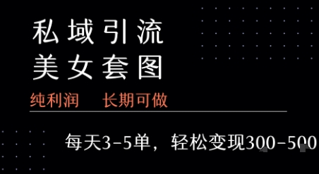 私域卖套图每天3-5单 每单利润99-2张+-钱途社