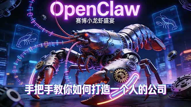 OpenClaw，小龙虾-从产品到爆款的成长之路，手把手教你如何打造一个人的公司-钱途社
