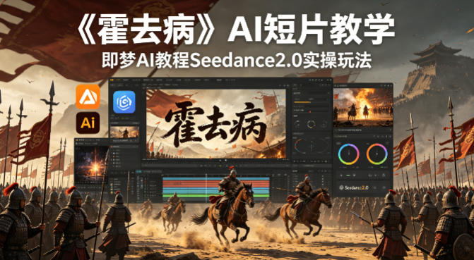 《霍去病》AI短片教学，即梦AI教程Seedance2.0实操玩法-钱途社