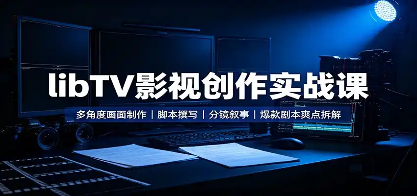 libTV影视创作实战课：多角度画面制作，脚本撰写，分镜叙事，爆款剧本爽点拆解-钱途社