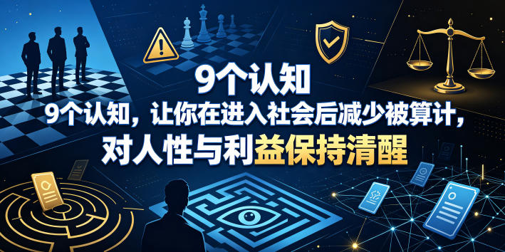 付费文章：9个认知，让你在进入社会后减少被算计，对人性与利益保持清醒-钱途社