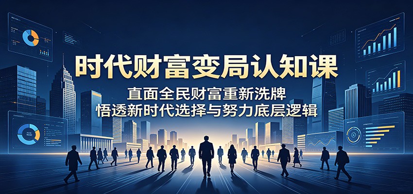 时代财富变局认知课：直面全民财富重新洗牌，悟透新时代选择与努力底层逻辑-钱途社