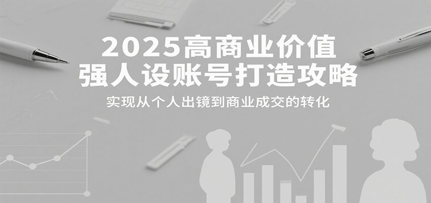 2025高商业价值强人设账号打造攻略，实现从个人出镜到商业成交的转化-钱途社