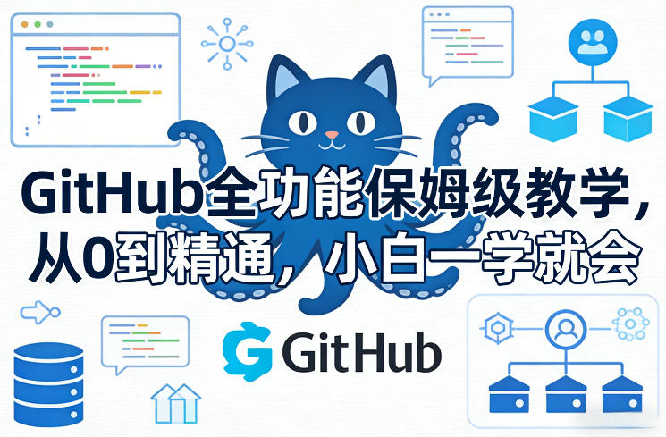 GitHub全功能保姆级教学,从0到精通,小白一学就会-钱途社