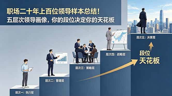 （18900期）付费文章：职场二十年上百位领导样本总结！五层次领导画像，你的段位决定你的天花板-钱途社