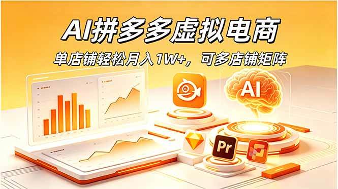 （18987期）AI拼多多虚拟电商，单店铺轻松月入1W+，可多店铺矩阵-钱途社