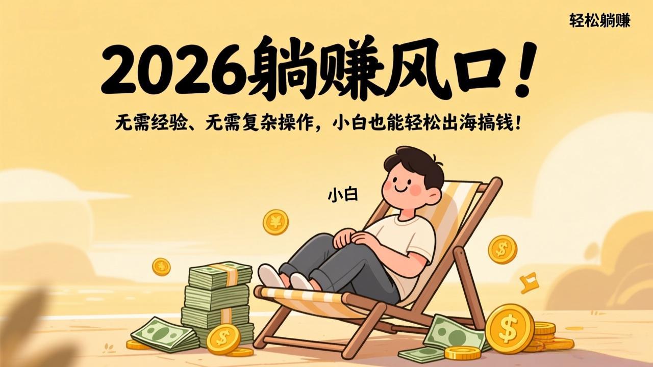 2026躺赚风口！无需经验、无需复杂操作，小白也能轻松出海搞钱！-钱途社