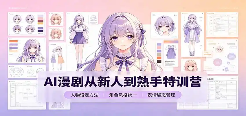 AI漫剧从新人到熟手特训营：剧本分镜创作，提示词模板，人物设定与工具资源-钱途社