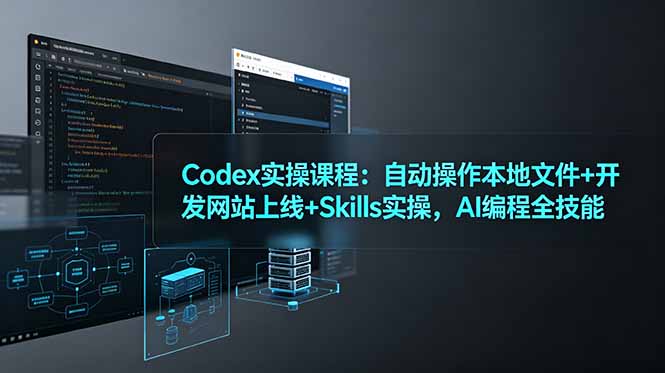 Codex实操课程：自动操作本地文件+开发网站上线+Skills实操，AI编程全技能-钱途社