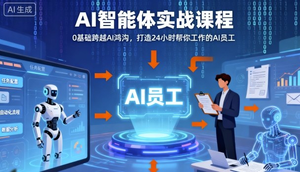 Ai智能体实战课程，0基础跨越Ai鸿沟，打造24小时帮你工作的Ai员工，打破常规，以实战定义Ai-钱途社