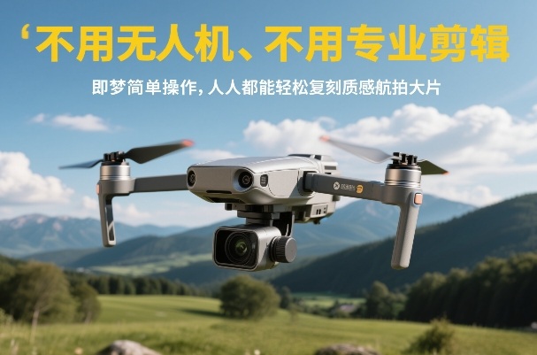 不用无人机、不用专业剪辑，即梦简单操作，人人都能轻松复刻质感航拍大片-钱途社