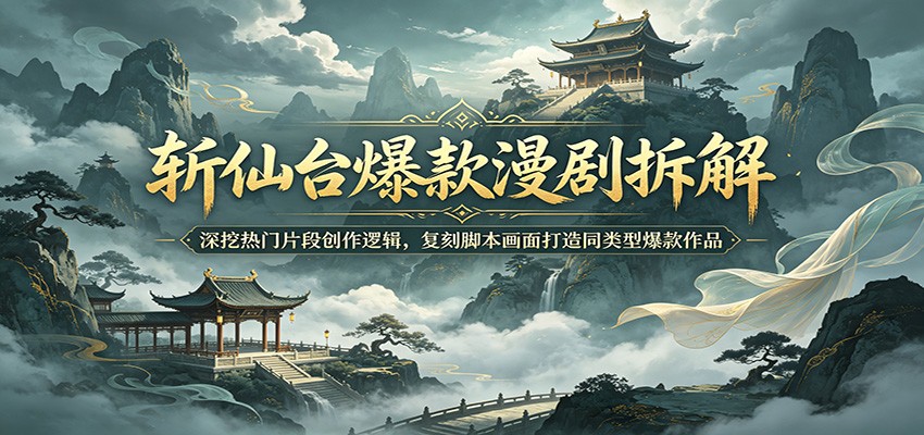 斩仙台爆款漫剧拆解:深挖热门片段创作逻辑,复刻脚本画面打造同类型爆款作品-钱途社