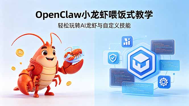 不用懂技术！OpenClaw小龙虾喂饭式教学，轻松玩转AI龙虾与自定义技能-钱途社