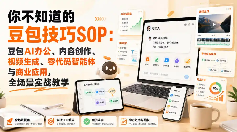 你不知道的豆包技巧SOP：豆包AI办公、内容创作、视频生成、零代码智能体与商业应用，全场景实战教学-钱途社