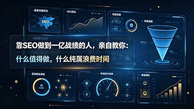 （19197期）靠SEO做到一亿战绩的人，亲自教你：什么值得做，什么纯属浪费时间【原创双语字幕】-钱途社