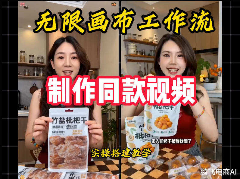 无限画布工作流一键复刻爆款带货视频，实操搭建，操作简单-钱途社