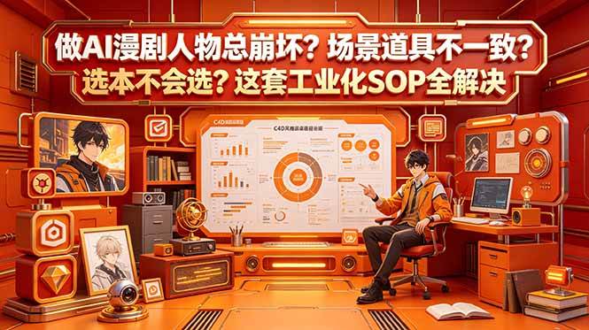 （18850期）做AI漫剧人物总崩坏？场景道具不一致？选本不会选？这套工业化SOP全解决 (更新)-钱途社