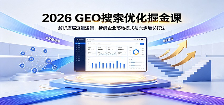 2026 GEO搜索优化掘金课：解析底层流量逻辑，拆解企业落地模式与六步增长打法-钱途社