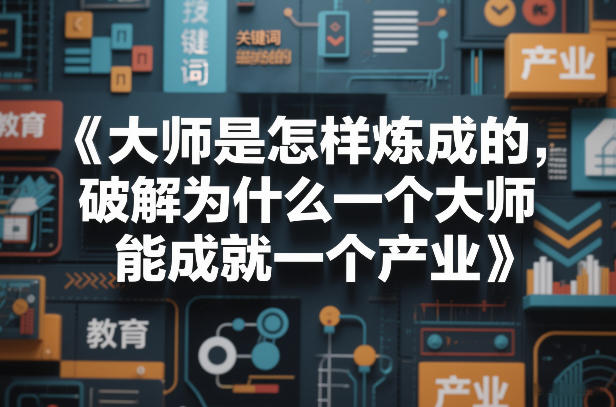 大师是怎样炼成的,破解为什么一个大师,能成就一个产业【电子书】-钱途社