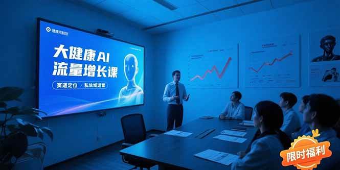 （15396期）大健康AI流量增长课，赛道定位方法论，AI数字人内容生产，私域转化运营…-钱途社