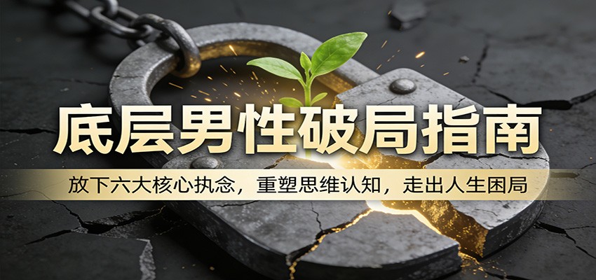 底层男性破局指南:放下六大核心执念,重塑思维认知,走出人生困局-钱途社