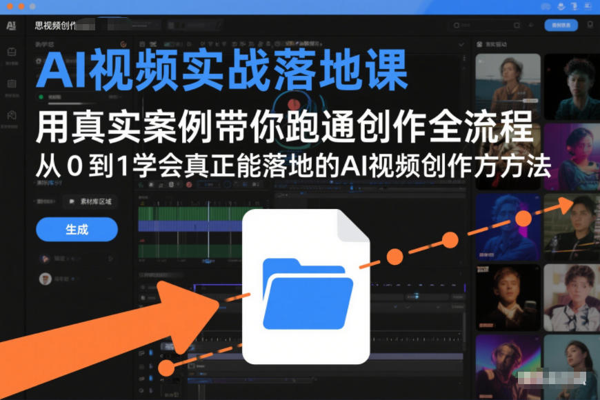 AI视频实战落地课,用真实案例带你跑通创作全流程,从0到1学会真正能落地的AI视频创作方法-钱途社