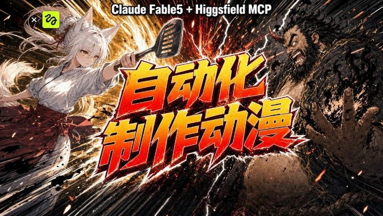 AI自动化动漫制作！Claude Fable 5接入Higgsfield MCP，直接生成完整创意内容-钱途社