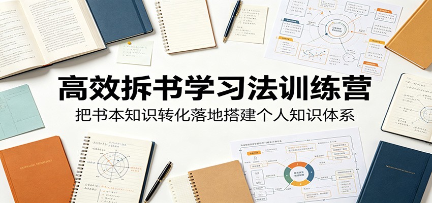 高效拆书学习法训练营，把书本知识转化落地搭建个人知识体系-钱途社